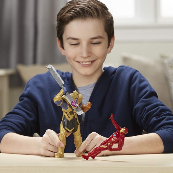 Avengers Infinity War: set da combattimento Thanos vs Iron Man