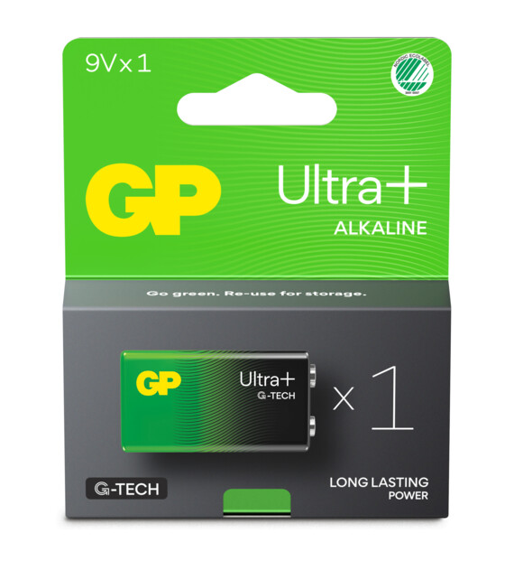 Pila alcalina blocco 9 V 6LR61 (PP3) Ultra+