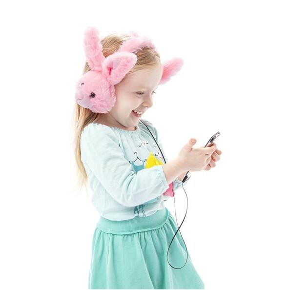 Cuffie audio per bambini Animalz - Coniglietto rosa