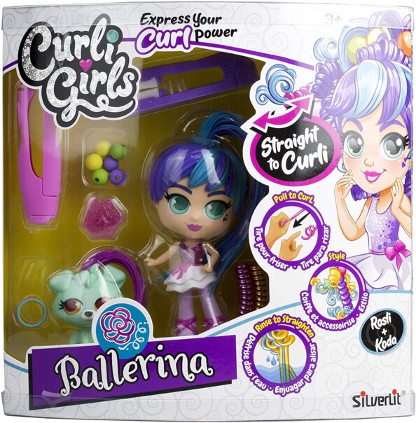CurliGirls Rosli & Koda – bambola ballerina con capelli magici