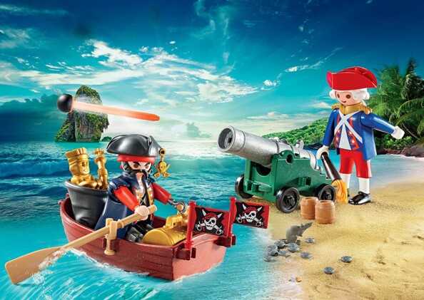 Playmobil Valigetta Pirata e Soldato : avventure in mare ovunque