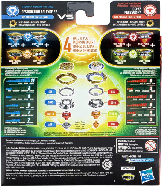 Beyblade Burst QuadDrive DB7 vs P7 – potenza e strategia in un solo set