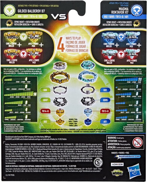 Beyblade Burst QuadDrive R7 vs GB7 doppia potenza e strategia in arena
