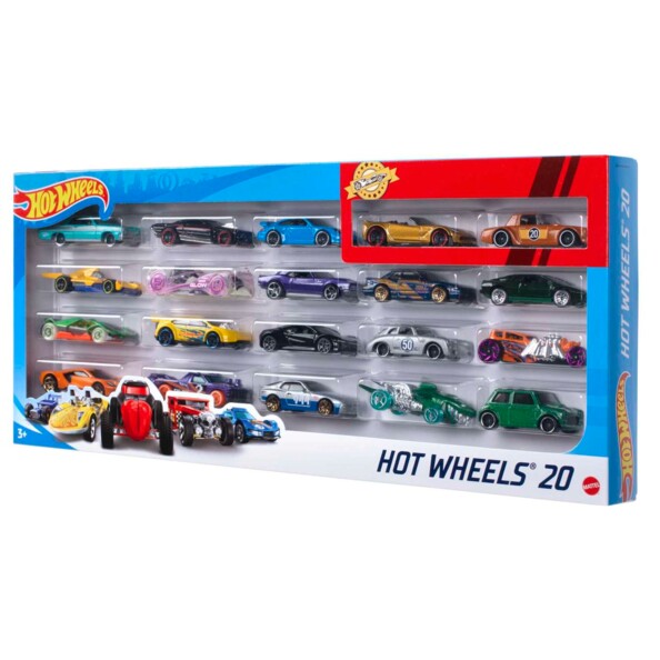 Hot Wheels Confezione 20 Veicoli  velocità, stile e collezione