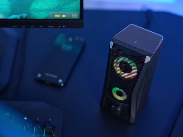 Casse PC Javv RGB 12 W con illuminazione LED