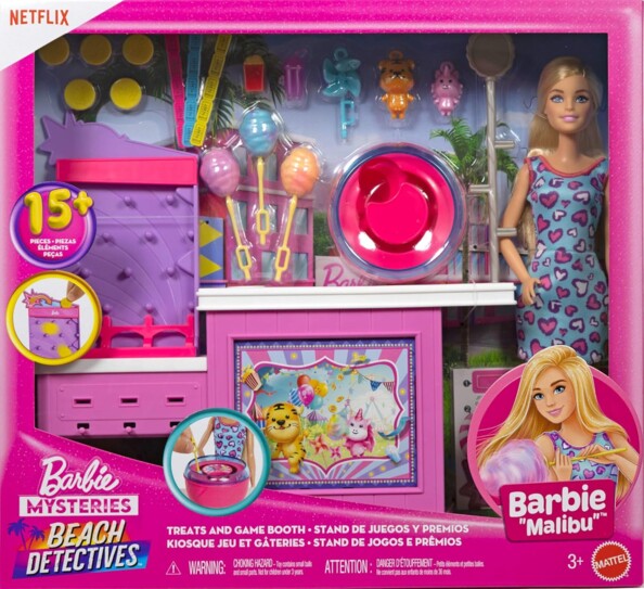 Barbie con stand dello zucchero filato