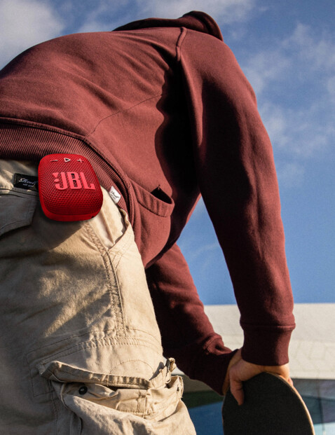 Altoparlante bluetooth JBL Wind 3S rosso per bici e moto
