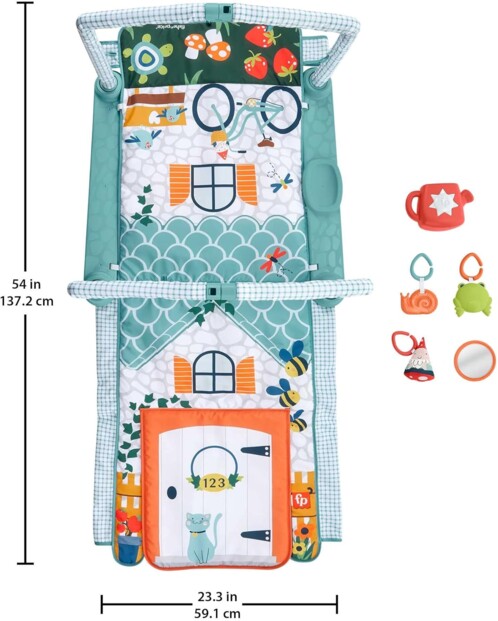 Fisher-Price Il Mio Tappeto Capanna 3 in 1 gioco, comfort e scoperta