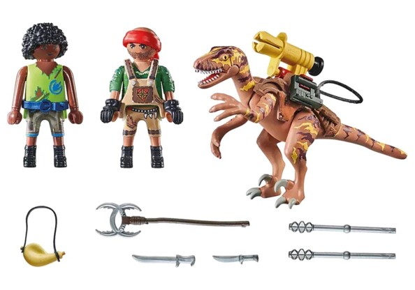 Playmobil Dino Rise Deinonychus con Guerrieri azione preistorica futuristica