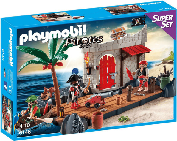 Playmobil 6146 Forte dei Pirati SuperSet – fortezza marittima completa