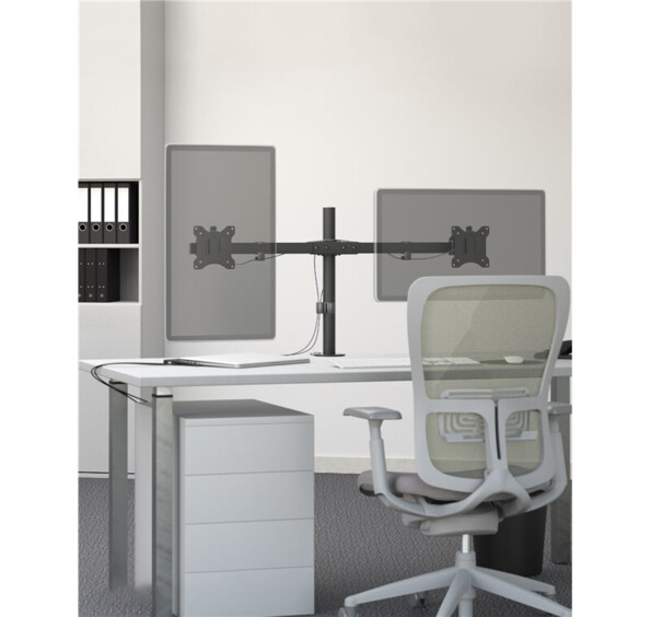 Supporto da scrivania per 2 monitor da 17" a 32"