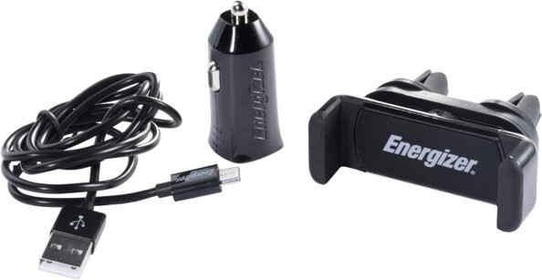 Supporto auto con caricatore e cavo micro USB – praticità in viaggio