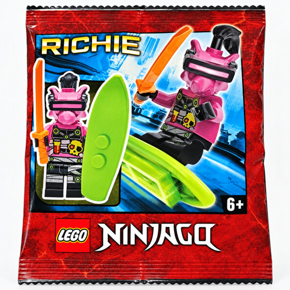 Minifigure NINJAGO Richie Prime Empire con surf e katana