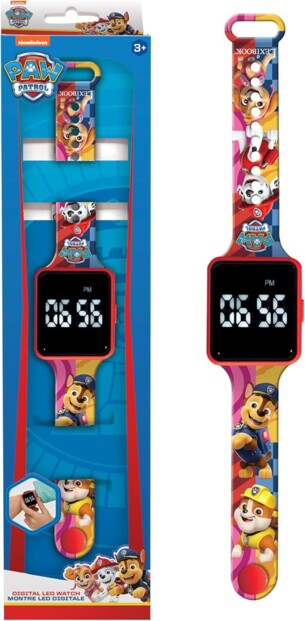Orologio digitale LED Paw Patrol con cinturino regolabile