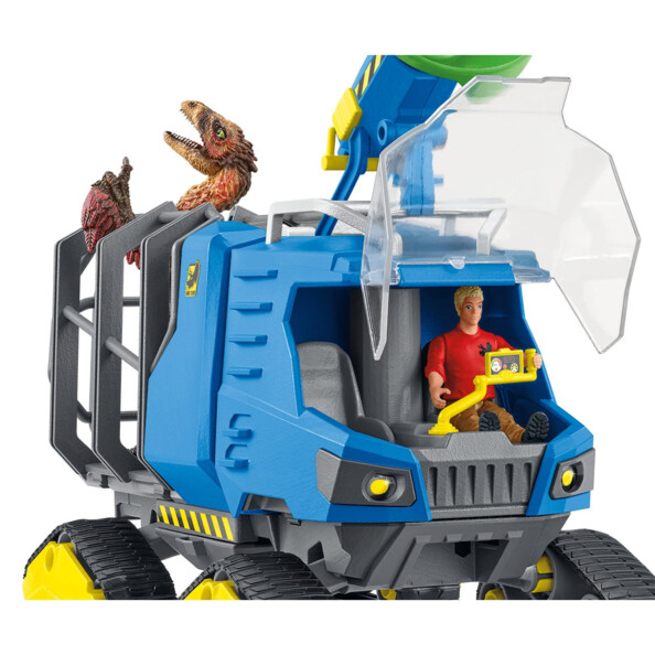 Schleich DINOSAURS Veicolo di cattura Dino con Dakotaraptor e Ranger Flynn