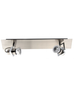 Plafoniera design in alluminio con 2 faretti GU10 a LED