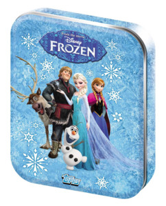 Carte da collezione Disney Frozen Topps in scatola di metallo 48 carte