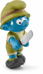 Figurina I Puffi nella Giungla: il Puffo avventuriero