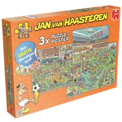 Confezione da 3 puzzle Jan van Haasteren tema Calcio