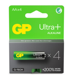 4 piles alcalines AA (LR6) Ulltra+ 1,5V