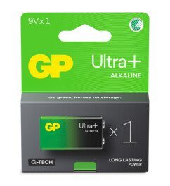 Pila alcalina blocco 9 V 6LR61 (PP3) Ultra+