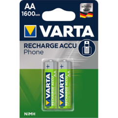 2 batterie ricaricabili AA 1600 mAh VARTA Special DECT