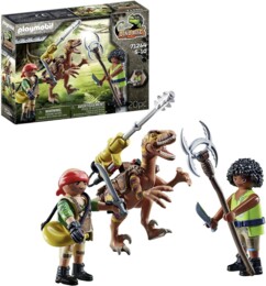 Playmobil Dino Rise Deinonychus con Guerrieri azione preistorica futuristica