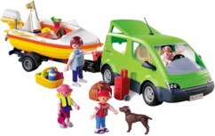 Playmobil Auto di Famiglia con Barca  avventura e divertimento in viaggio