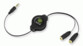 Splitter audio jack 3,5 mm retrattile Retrak – 1 m
