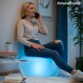 Poltrona gonfiabile LED: relax e luce d’atmosfera