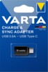 Adattatore USB A USB C Varta nero per smartphone e tablet